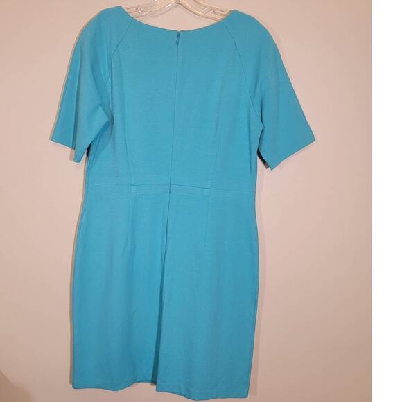 Talbots Turquoise Women's Short Sleeve Midi Dress Tailored & Timeless Size 10P - Picture 4 of 4